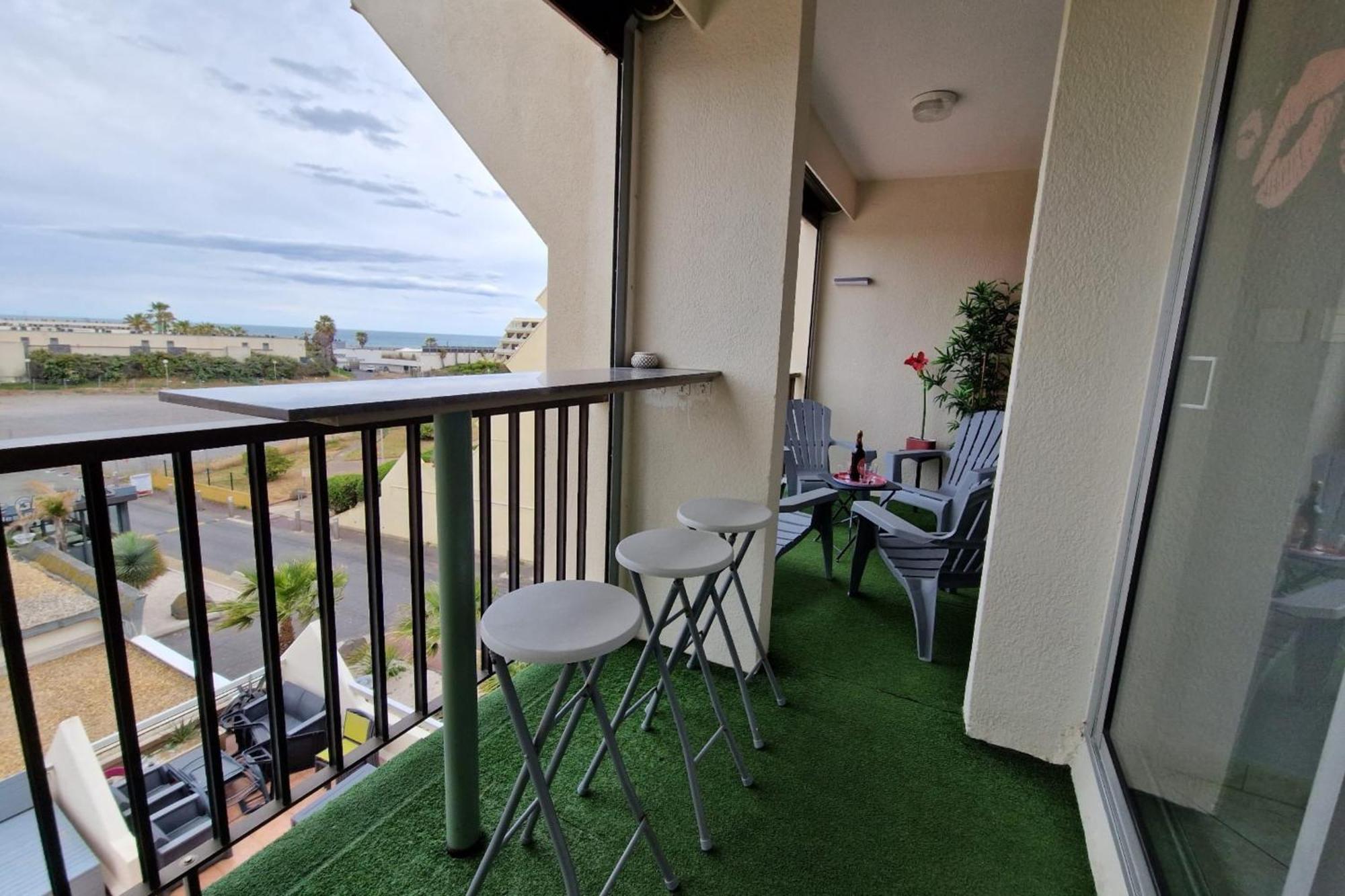 Cap d'Agde Naturiste Héliopolis F61 vue mer Exterior foto