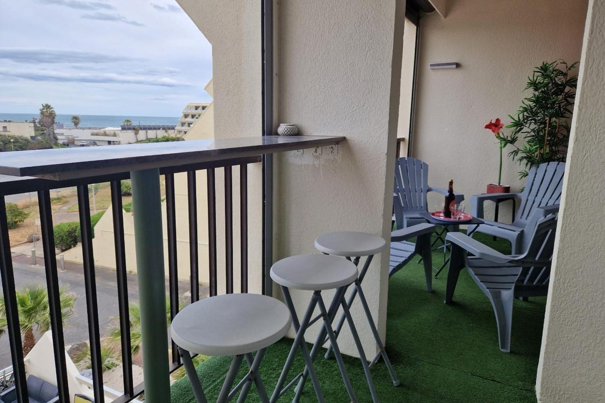 Cap d'Agde Naturiste Héliopolis F61 vue mer Exterior foto